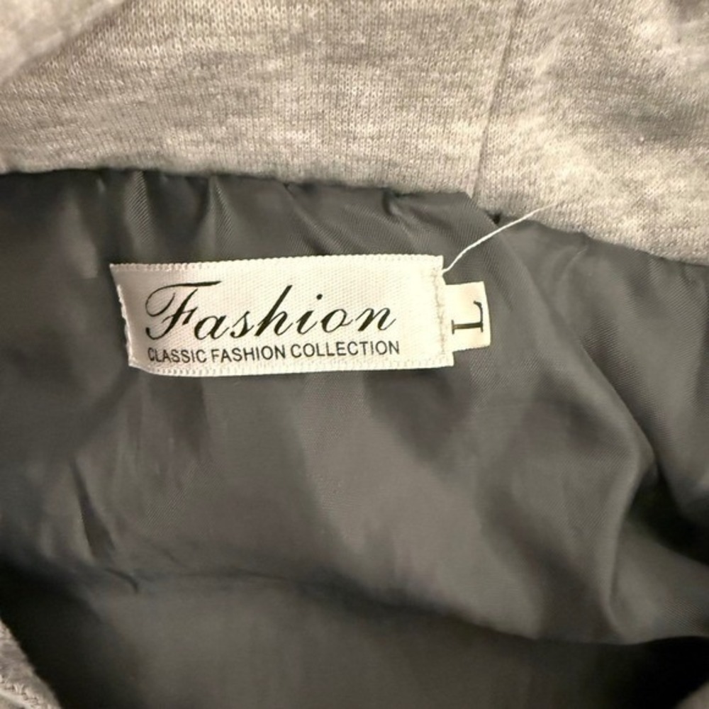 Fashion Classic Fashion Hooded Jacket Womens Large Gray Layered Utility - Picture 2 of 5